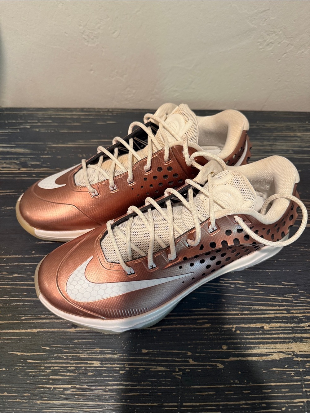 Nike KD 7 Elite “EYBL” Copper and White Low-Top Sneakers